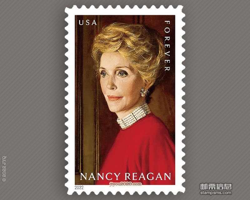 美国7月6日增发《南希·里根》纪念邮票