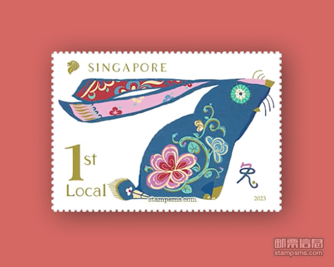 新加坡公布《兔年》生肖邮票和自动化邮票图稿