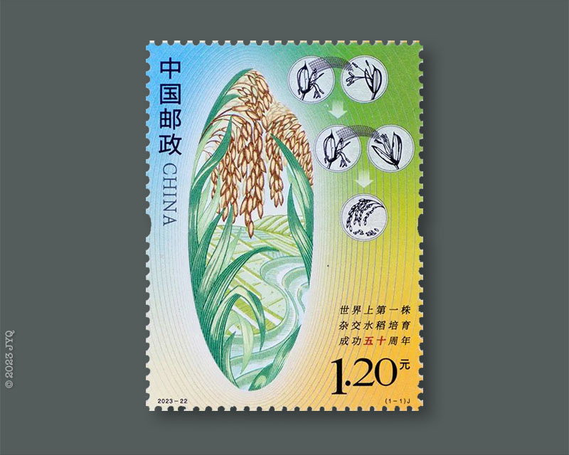 10月25日发行《世界上第一株杂交水稻培育成功五十周年》纪念邮票